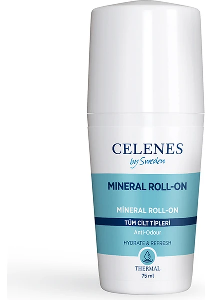 Celenes By Sweden Alüminyum İçermeyen Thermal Roll-On Tüm Cilt Tipleri Thermal Roll On  75 ml