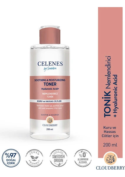 Celenes By Sweden Yoğun Nemlendirici ve Yatıştırıcı Cloudberry Tonik 200 ml