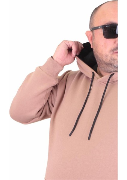 Büyük Beden Erkek Basic Sweat Kapüşonlu 11700 S.kahve fırsatları