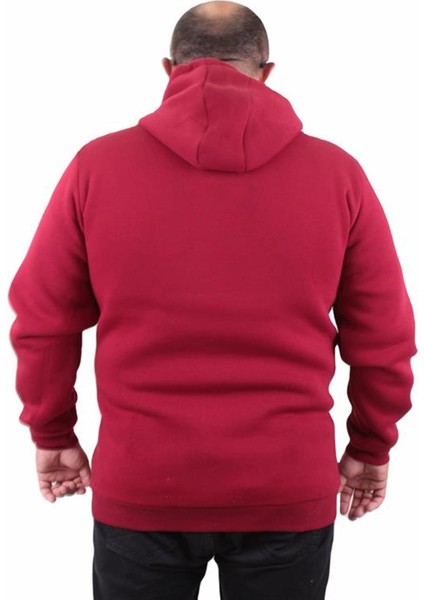 Büyük Beden Erkek Basic Sweat Kapüşonlu 11700 Bordo fırsatları