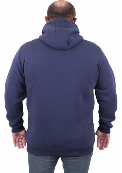 Büyük Beden Erkek Basic Sweat Kapüşonlu 11700 Indıgo indirimleri