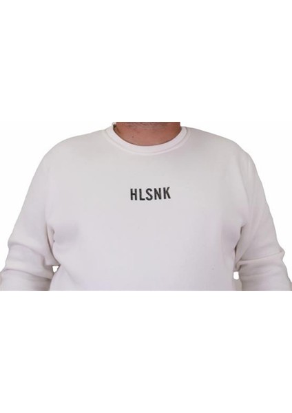 Erkek Büyük Beden Sıfır Yaka Sweat Hlsnk 23204 Ekru indirimleri