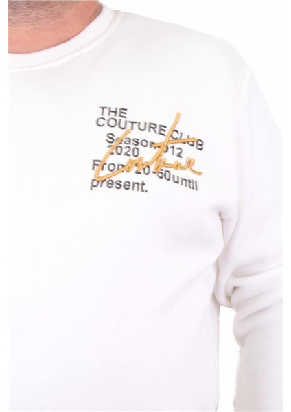 Erkek Büyük Beden Sıfır Yaka Sweat Conture Club 23203 Ekru fırsatları