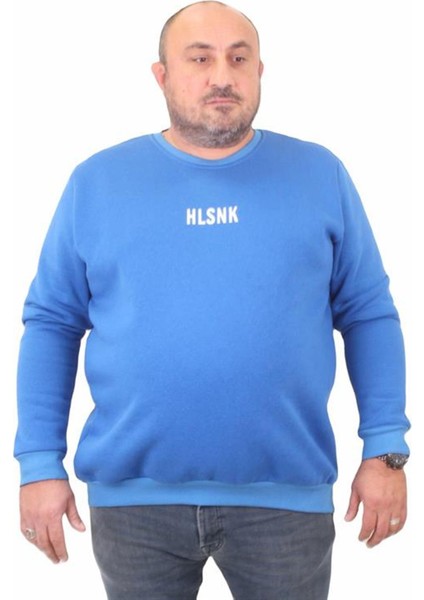 Erkek Büyük Beden Sıfır Yaka Sweat Hlsnk 23204 Saks fiyatları