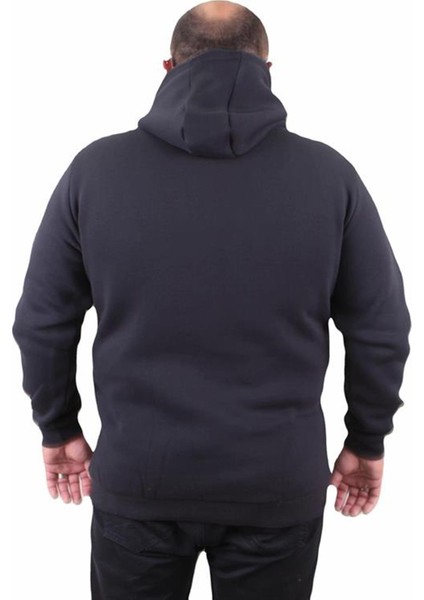 Büyük Beden Unisex Kapüşonlu 3ip Sweat 11701 Lacıvert fırsatları
