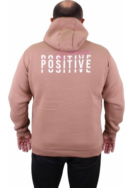 Erkek Büyük Beden Kapuşonlu Sweat Positive 23211 S.kahve fırsatları