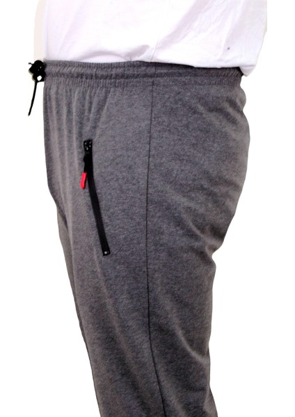 Erkek Eşofman Altı Fermuarlı Cep Orta Kalınlıkta Kumaş 3XL Antrasit Renk indirimleri