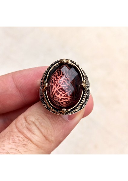 Arnavut Zincirli Osmanlı Tuğrası Püsküllü Zultanit Taşlı Tesbih ve Yüzük Kombin modelleri