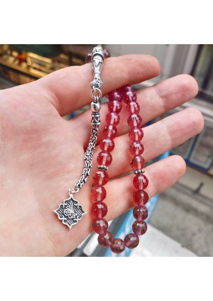 Arnavut Zincirli Osmanlı Tuğrası Püsküllü Zultanit Taşlı Tesbih ve Yüzük Kombin indirimleri