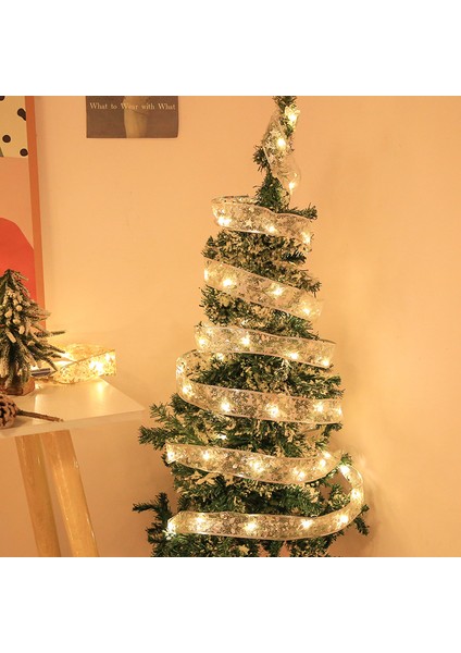 2023 Yeni Ürün Noel Ağacı Dekoratif Şerit LED Işık Dize Tatil Hediye Kutusu ile Renkli Işıklar Yay Saten Bakır Tel Işık (Yurt Dışından) fiyatları