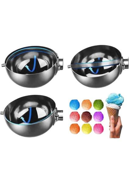 Çelik Kurabiye Helva Dondurma Servis Sunum Kaşığı 40 mm