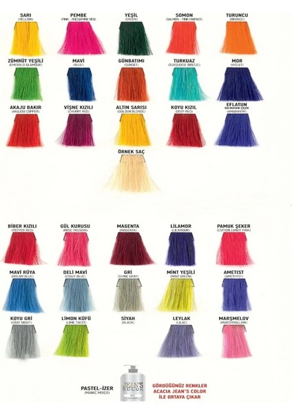 Jean’s Color Amonyaksız Eflatun Solmayan Çiçek Renkli Saç Boyası 250 ml Kokusuz Su Bazlı Amaranth Hair Dye