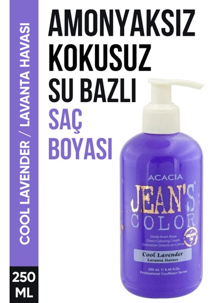 Jean’S Color Lavanta Havası Renkli Saç Boyası 250 Ml Su Bazlı Cool Lavander Hair Dye
