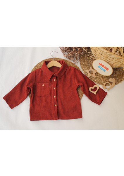 Bej Kadife Erkek Gömlek