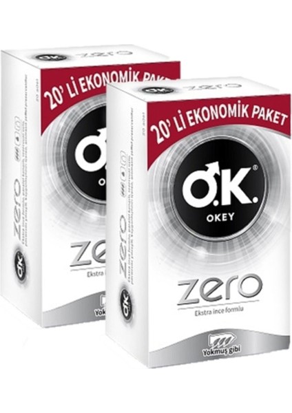 Prezervatif Zero 20 Li X 2 Adet (40 Lı)