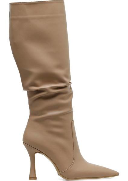 Savıo 3pr Nude Kadın Topuklu Çizme