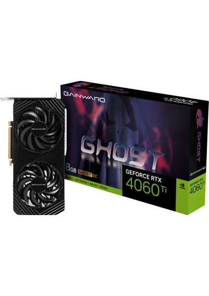 GAINWARD RTX 4060Tİ GHOST OC 8GB GDDR6 128 Bit  Nvidia Ekran Kartı