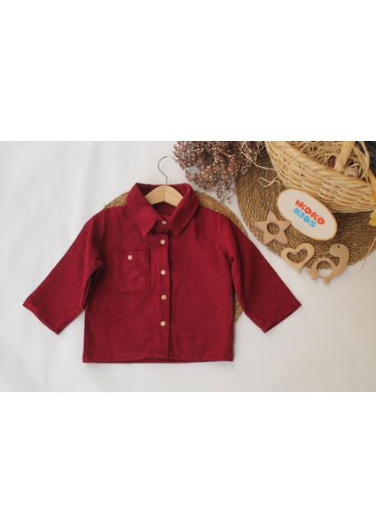 Bej Kadife Erkek Gömlek