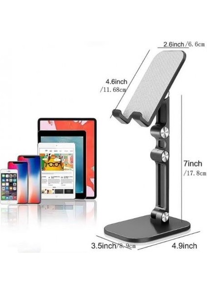 Katlanabilir Masaüstü Telefon ve Tablet Tutucu ve Standı Ayarlanabilir Tablet Standı