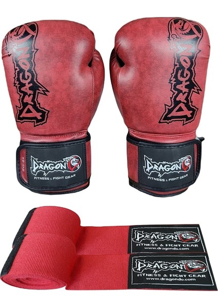 30127-P Distrito Boks ,muay Thai Eldiveni ve Bandaj 2'li Set