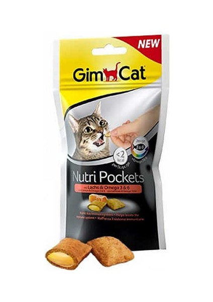 Kedi Ödül Tableti Nutri Pockets Somon Omega 60 gr