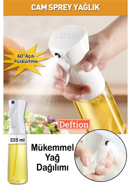 Mükemmel Yağ Dağılımı Cam Sprey Şişe Yağdanlık Airfryer Püskürtmeli Yağlık Yağ Fısfısı Püskürtücü