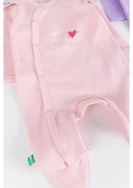 Love Baskılı 4 Parça Kız Bebek Tulum Set fiyatları