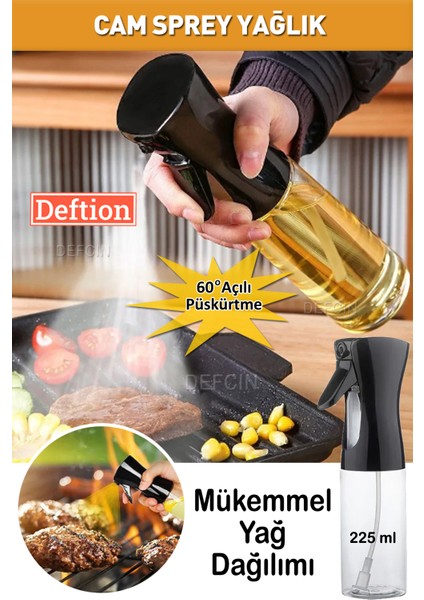 Mükemmel Yağ Dağılımı Cam Sprey Şişe Yağdanlık Airfryer Püskürtmeli Yağlık Yağ Fısfısı Püskürtücü