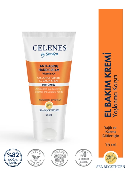 Celenes By Sweden Kırışık Karşıtı Sea Buckthorn El Bakım Kremi 75 ml