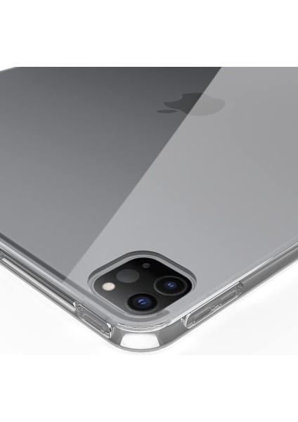 iPad Pro 6. Nesil 12.9 Inç Uyumlu Şeffaf Silikon Tablet Kılıfı Kapak Renksiz M2 12.9 Inç 2022 modelleri