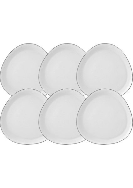 Pure Opal Cam 6 Parça Pasta / Tatlı Takımı 17 cm