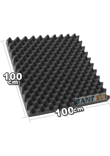Akustik Yumurta Sünger 100x100cm Yapışkansız Ses Yalıtım Köpüğü 30 mm