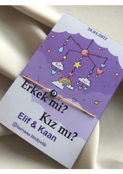 Kartvizit Şeklinde 25 Adet Doğum Günü, Cinsiyet Partisi, Yaş Partisi Hatırası