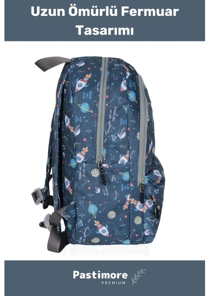 Fermuarlı Geniş 1.kalite Su Geçirmez Desenli Bölmeli Üçlü Okul Kalemlik Beslenme Sırt Çanta Seti indirimleri