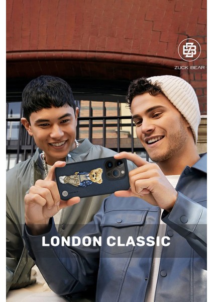 Iphone 15 Pro Kabartmalı Kılıf Sevimli Ayıcık Classic London Tarz Seri 3 Boyutlu Ipli Nakışlı Işlemeli Kapak Zuckbear Lisanslı modelleri