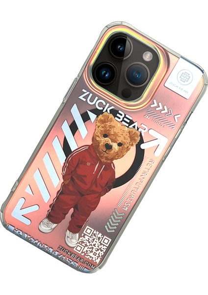 Iphone 15 Pro Max Kılıf Sevimli Ayıcık Zuckbear New York Brooklyn Baller Magsafe 3 Boyutlu Qi Never Sleeps