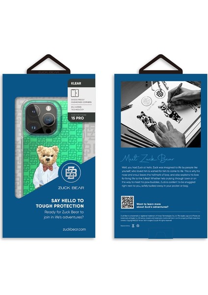 Iphone 15 Pro Max Uyumlu Kılıf Yakışıklı Sevimli Ayıcık French Riviera Chic Yeni Moda Desenli Zuckbear Kapak