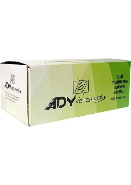 Ady Orjinal Suni Tohumlama Eldiveni (Rektal) 100'LÜ Lastikli Turuncu 6 Paket
