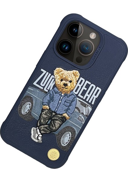 Iphone 15 Pro Max Kılıf Sevimli Ayıcık Zuckbear San Francisco Ipli Nakışlı 3D Boyutlu Polo Kumaş Yeni Moda fiyatları