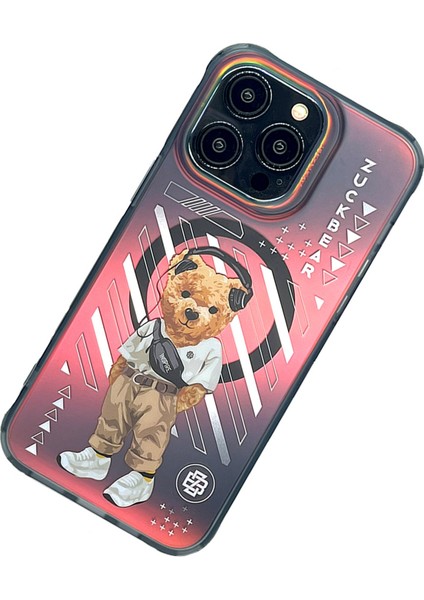 Iphone 15 Pro Max Kılıf Sevimli Ayıcık Zuckbear New York Brooklyn Baller Magsafe 3 Boyutlu Qi Never Sleeps