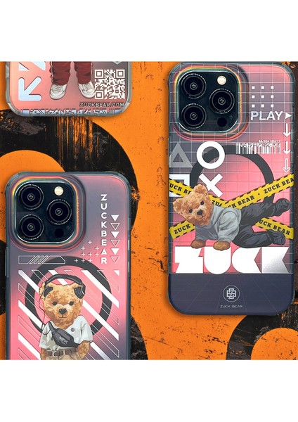 Iphone 15 Pro Max Kılıf Sevimli Ayıcık Zuckbear New York Brooklyn Baller Magsafe 3 Boyutlu Qi Never Sleeps