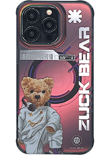 Iphone 15 Pro Max Kılıf Sevimli Ayıcık Zuckbear New York Brooklyn Baller Magsafe 3 Boyutlu Qi Never Sleeps
