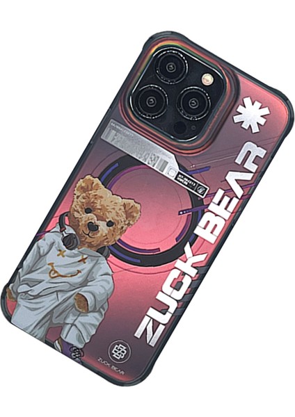 Iphone 15 Pro Max Kılıf Sevimli Ayıcık Zuckbear New York Brooklyn Baller Magsafe 3 Boyutlu Qi Never Sleeps