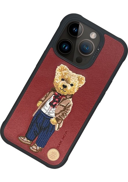 Iphone 15 Pro Kabartmalı Kılıf Sevimli Ayıcık Classic London Tarz Seri 3 Boyutlu Ipli Nakışlı Işlemeli Kapak Zuckbear Lisanslı fiyatları