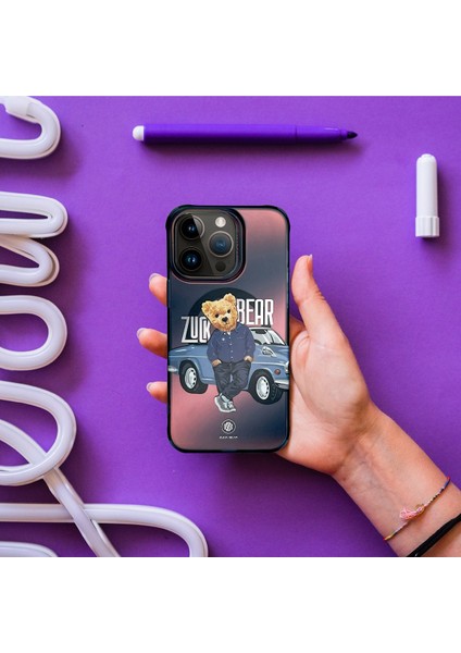 Apple Iphone 15 Pro Kılıf Nostalji Sevimli Ayıcık Zuckbear California Cool Serisi Magsafe Kapak fırsatları