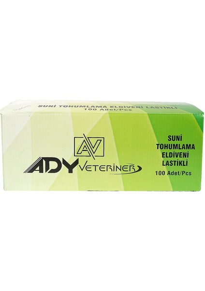 Ady Suni Tohumlama Eldiveni (Rektal) 100'LÜ Lastikli Mavi 12 Paket