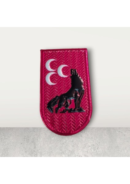 Asker Vadisi Pvc Şarjör Altı 2,5 x 4 cm / 3D Üç Hilal Bozkurt Sticker 5 Adet