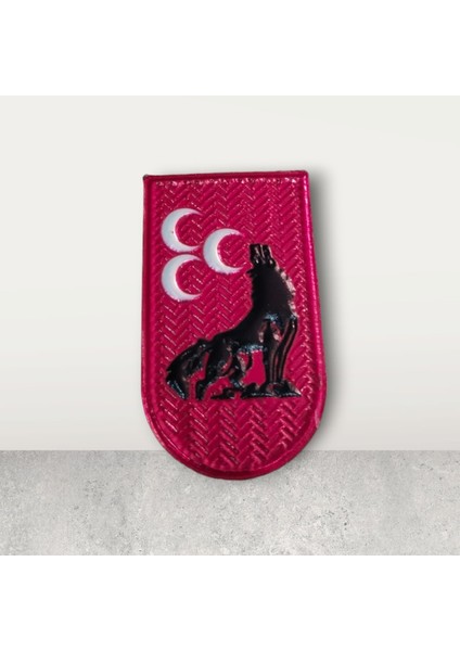 Asker Vadisi Pvc Şarjör Altı 2,5 x 4 cm / 3D Üç Hilal Bozkurt Sticker 5 Adet