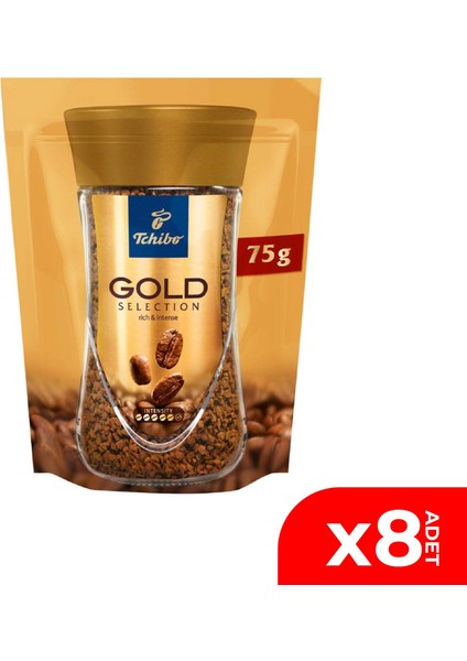 Gold Selection Çözünebilir Kahve Ekonomik Paket 75 gr 8'li Paket