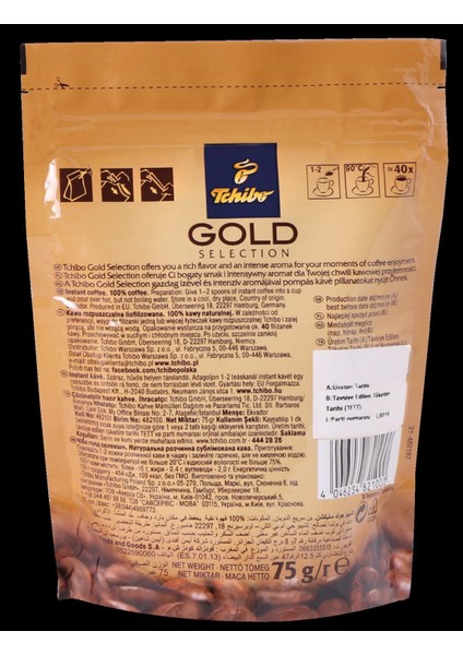 Gold Selection Çözünebilir Kahve Ekonomik Paket 75 gr 8'li Paket